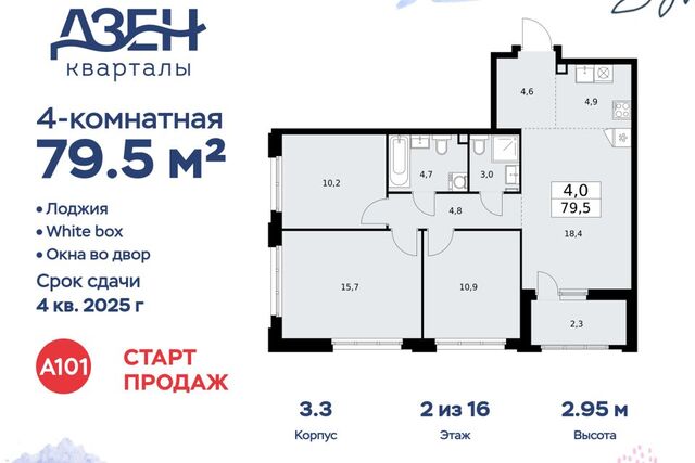 Новомосковский административный округ, жилой комплекс Дзен-кварталы, к 1/4 фото