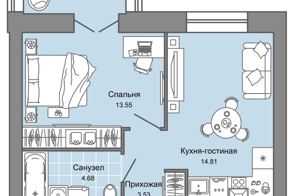 квартира г Киров ул Дмитрия Козулева 1 Киров городской округ фото 1