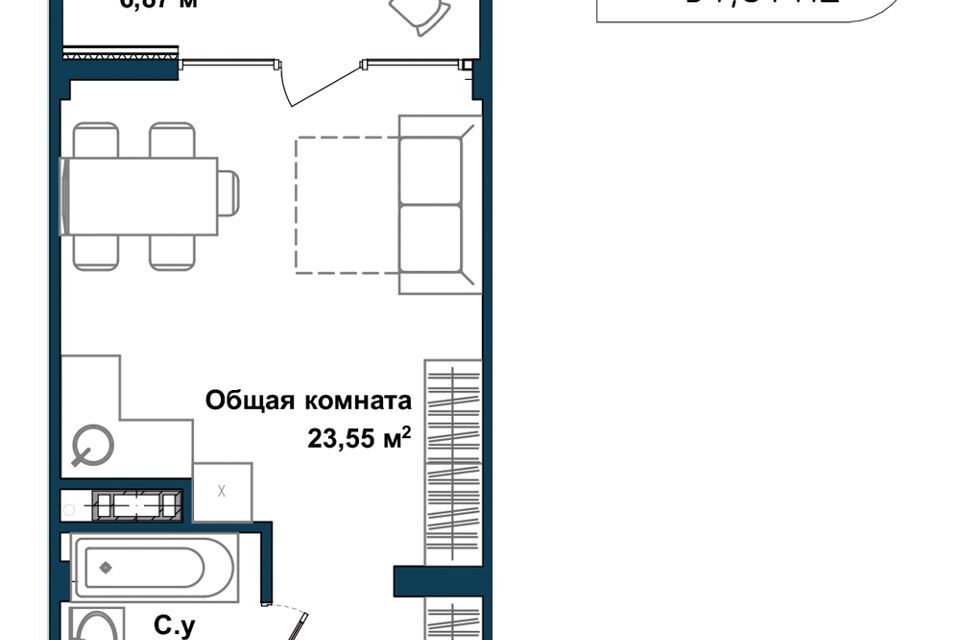 квартира г Севастополь ул Летчиков 10 Гагаринский, к 3-3 фото 1