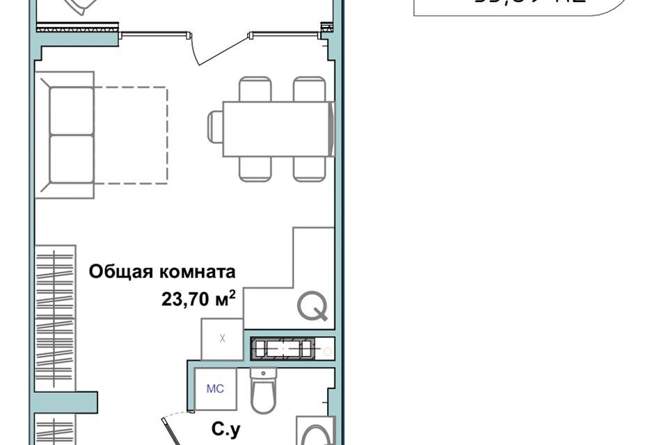 квартира г Севастополь ул Летчиков 10 Гагаринский, к 3-3 фото 1