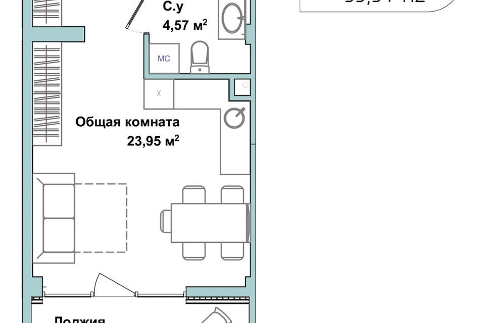 квартира г Севастополь ул Летчиков 10 Гагаринский, к 3-3 фото 1