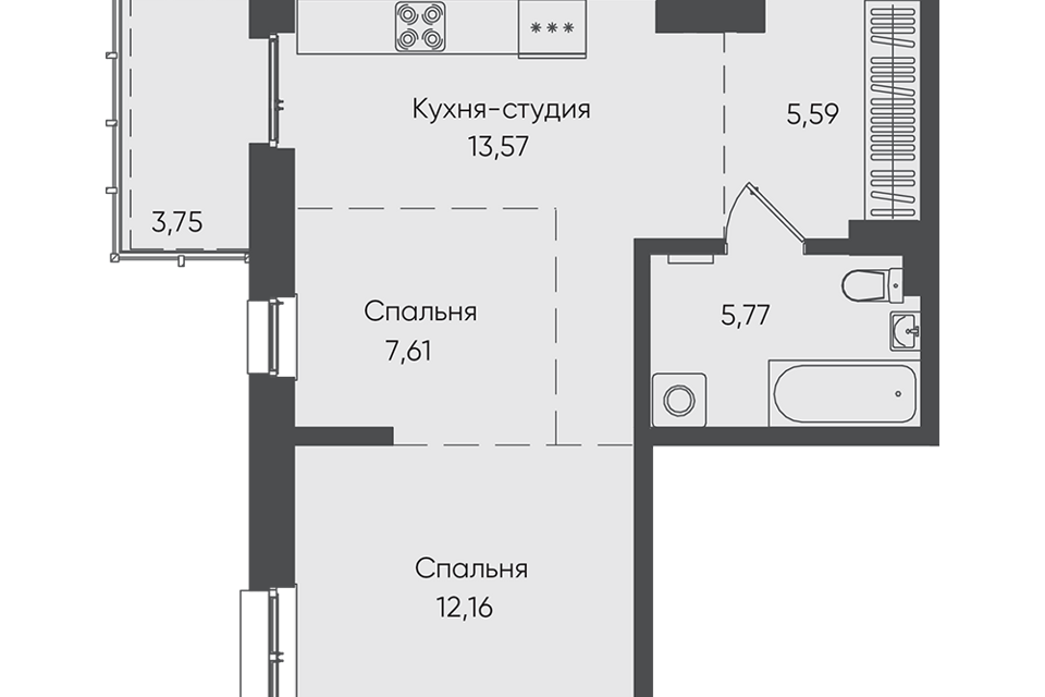 квартира г Иркутск жк Новые горизонты, Иркутск городской округ фото 1