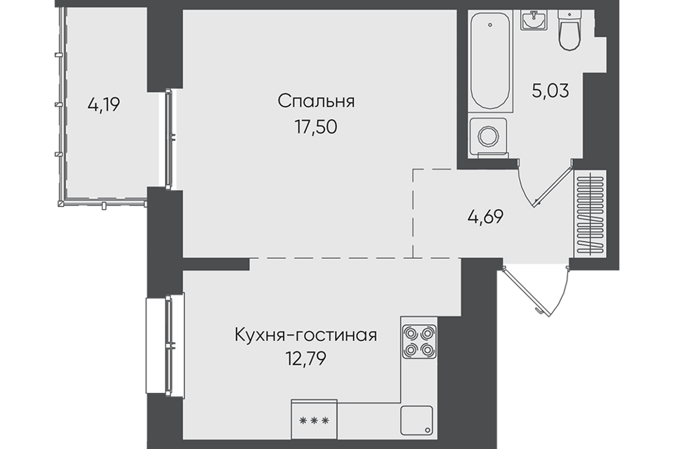 квартира г Иркутск жк Новые горизонты, Иркутск городской округ фото 1