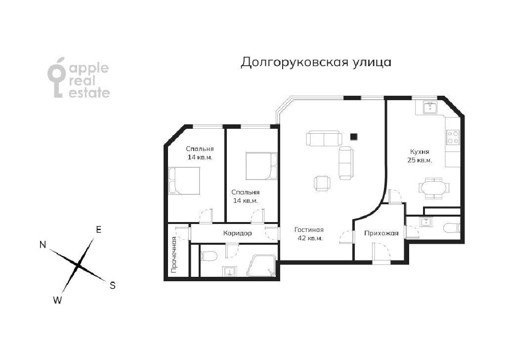 квартира г Москва метро Новослободская ул Долгоруковская 6 фото 29