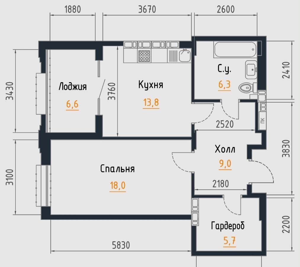 квартира г Ростов-на-Дону р-н Кировский ул Седова 21/1 фото 22