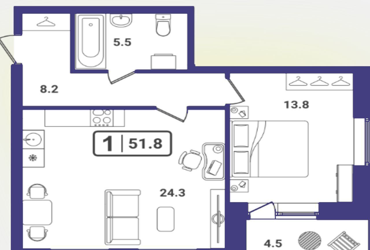 квартира г Тюмень р-н Центральный ул Мельникайте 2 корп. 17 фото 2