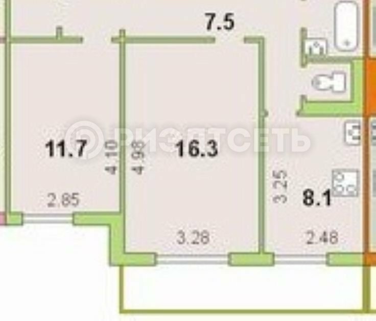 квартира г Мурманск ул Анатолия Бредова 14 фото 17