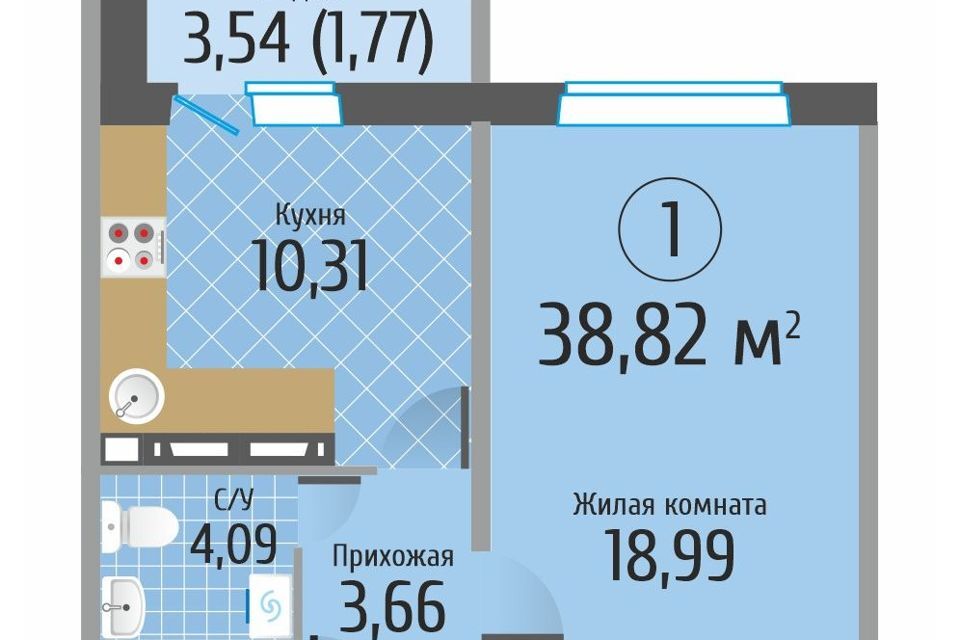 квартира г Новосибирск ул Станиславского 16/1 Новосибирск городской округ фото 1