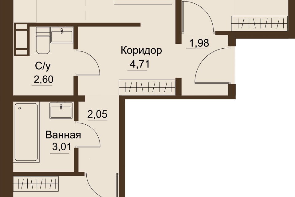 квартира р-н Сосновский п Пригородный Планируемая застройка фото 1