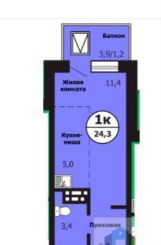 квартира г Красноярск р-н Свердловский Тихие зори ул Лесников корп. 2 фото 1