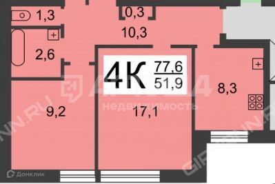 квартира г Нижний Новгород ул Кащенко 27 городской округ Нижний Новгород фото 8