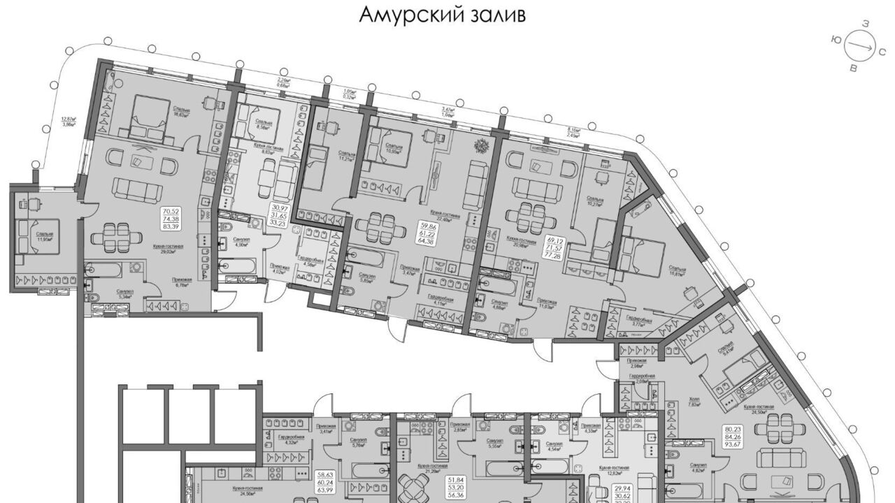 квартира г Владивосток р-н Фрунзенский ул Мыс Кунгасный 3б фото 2