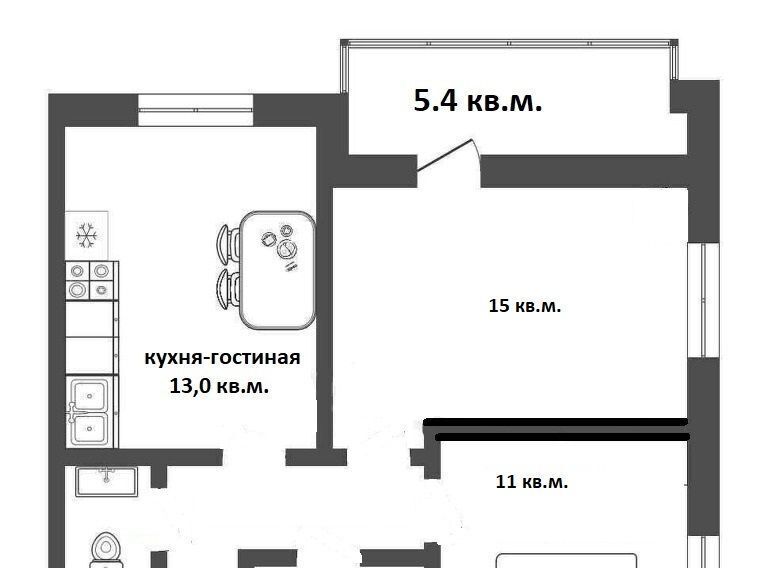 квартира г Новосибирск Заельцовская ул Аэропорт 55/1 фото 2