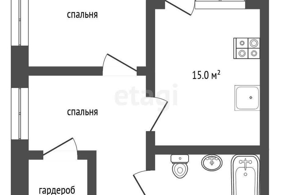 квартира г Ростов-на-Дону ул Вагулевского 37 Ростов-на-Дону городской округ фото 8