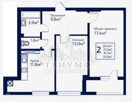 квартира р-н Симферопольский с Мирное ул Крымской весны 9/1 фото 5