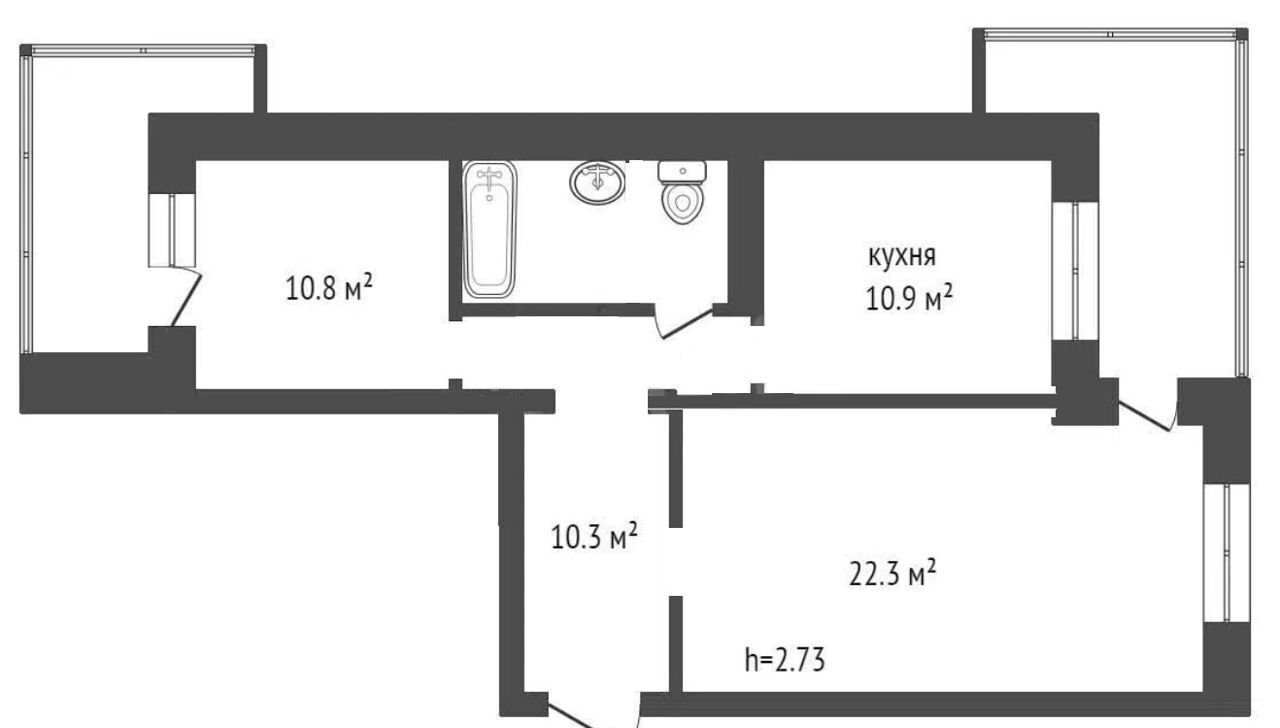 квартира г Красноярск р-н Железнодорожный ул Железнодорожников 20г фото 33