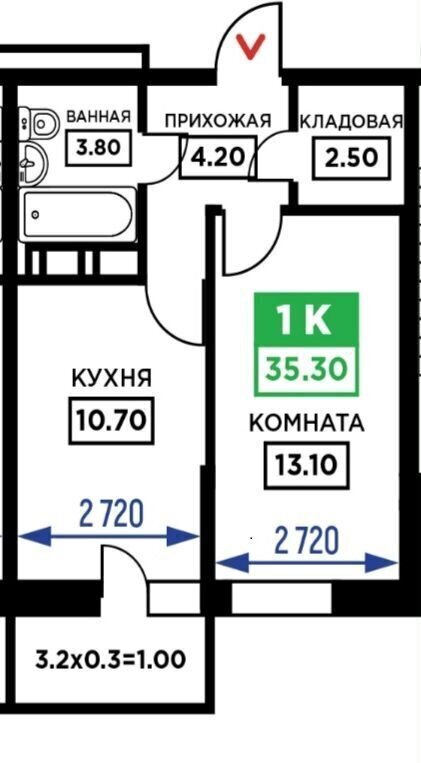 квартира г Краснодар р-н Прикубанский ул Дубравная 1 фото 3