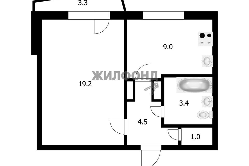 квартира р-н Новосибирский рп Краснообск 206 фото 1