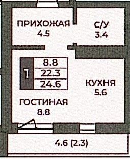 квартира г Оренбург ул Николая Ерышева 11 Оренбург городской округ фото 2