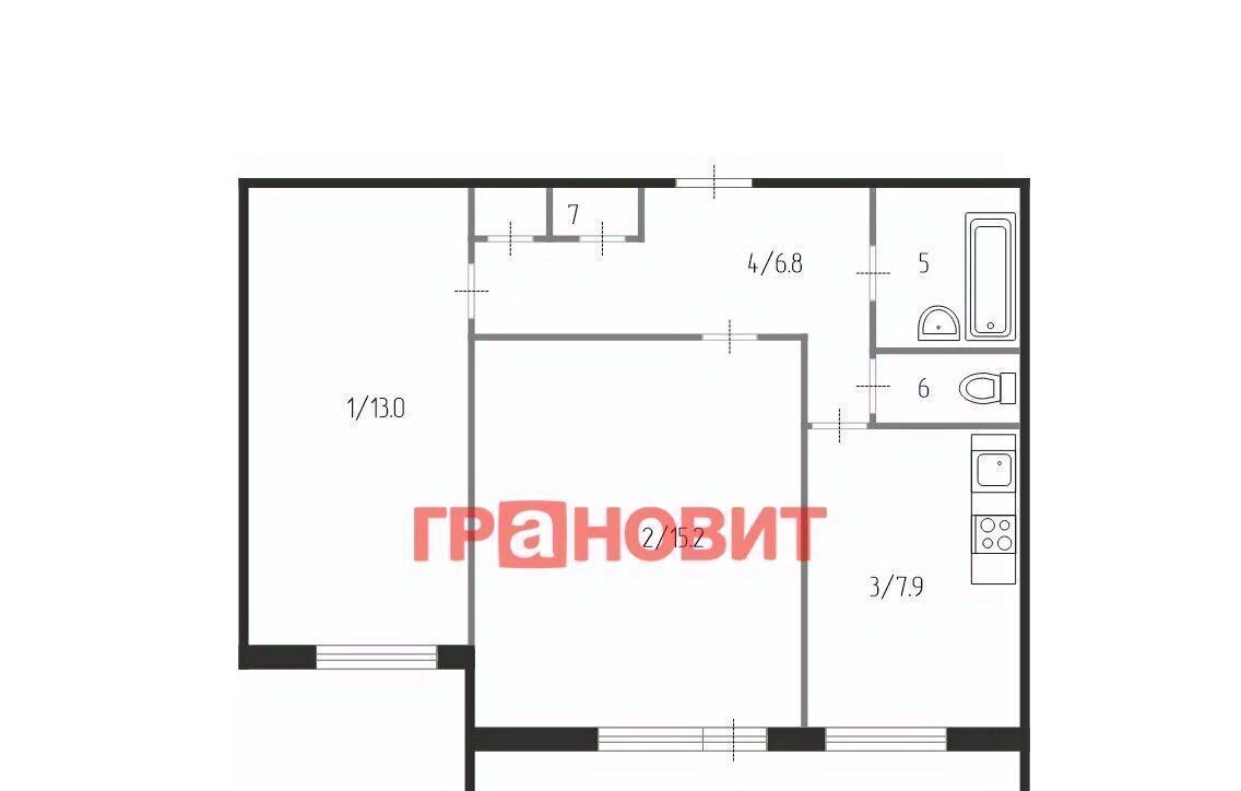 квартира г Новосибирск Речной вокзал ул Звездная 11 фото 2