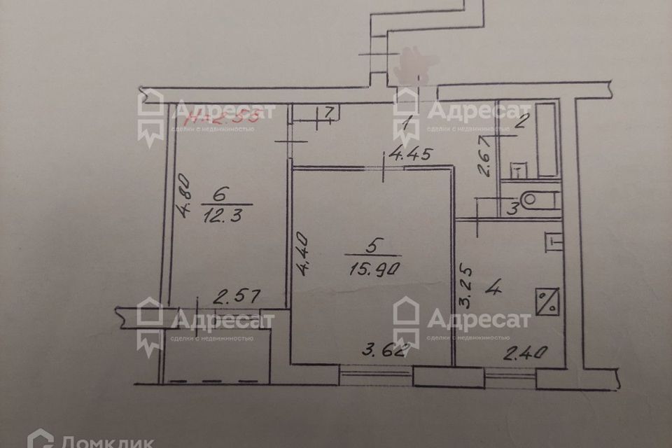 квартира г Волгоград ул им. милиционера Буханцева 66 городской округ Волгоград фото 7