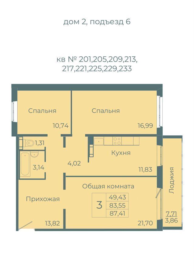 квартира г Кемерово р-н Заводский ул 1-я Линия семейный квартал «Весна» Жилой дом № 2 фото 1