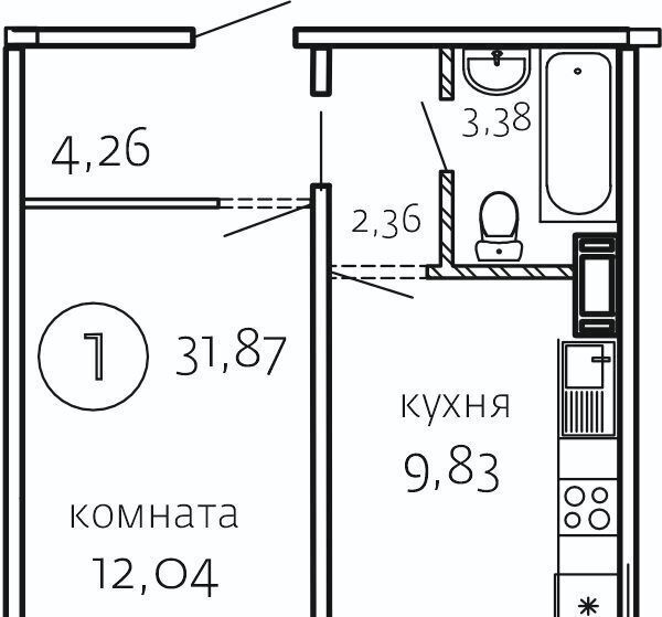 квартира г Челябинск р-н Курчатовский ЖК «Хорошее решение» фото 1