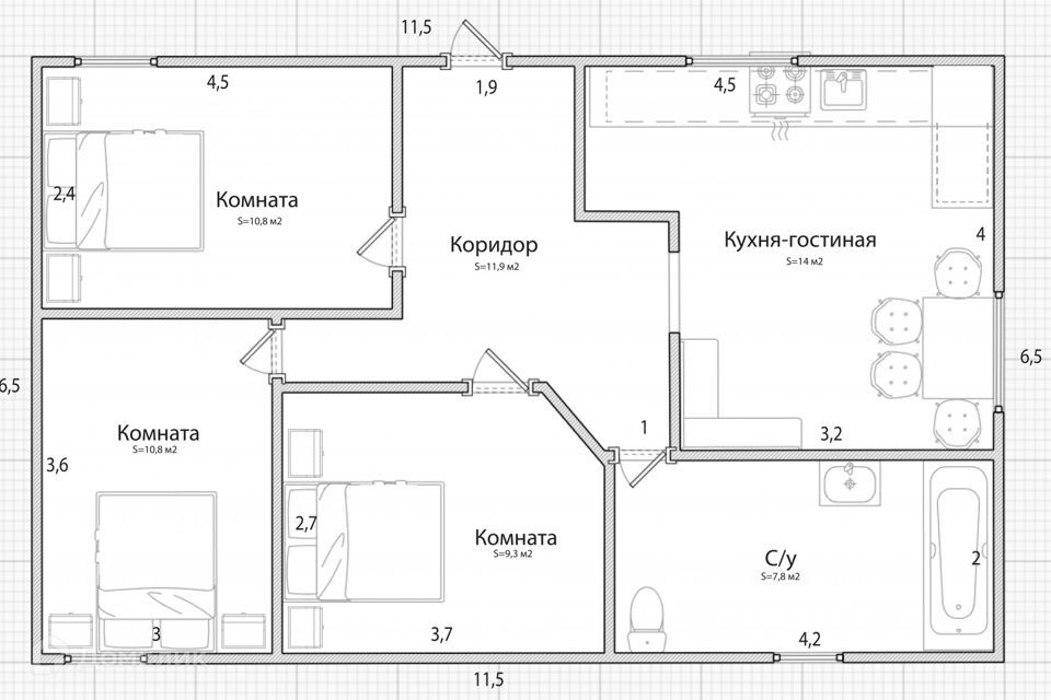 дом г Калининград снт Железнодорожник городской округ Калининград, Ивана Земнухова, 36а фото 8