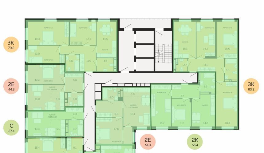 квартира г Пермь р-н Свердловский ул Куйбышева 135 ЖК Красное яблоко фото 2