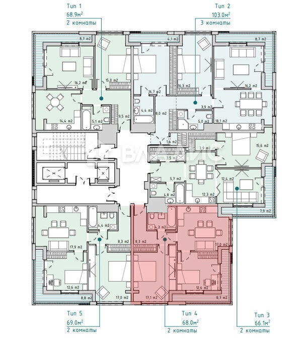 квартира г Новороссийск р-н Центральный ул Пархоменко 53 ЖК «Грани Residence» фото 1