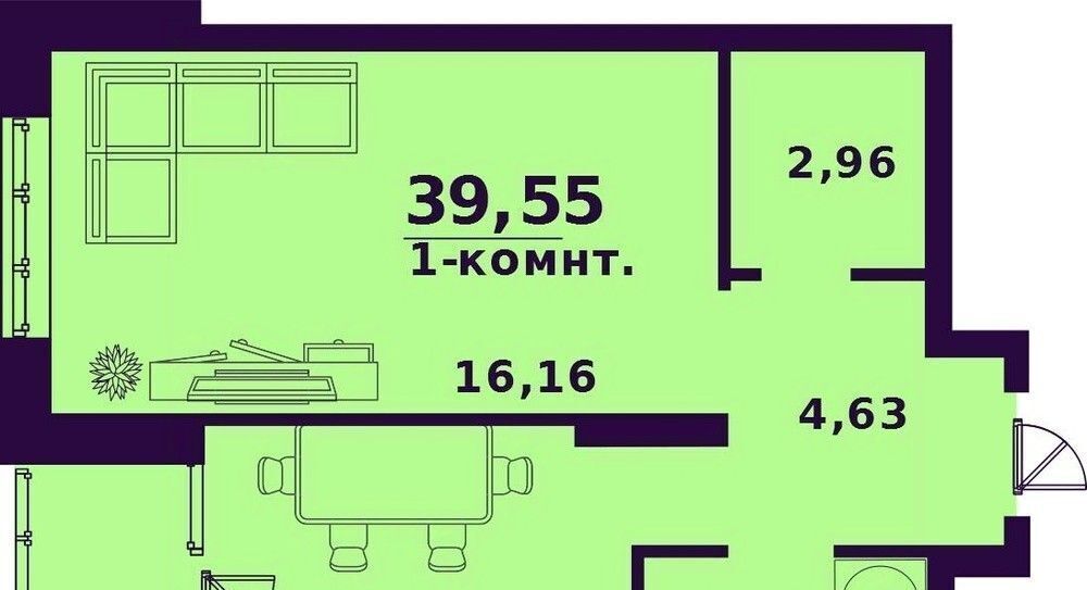 квартира г Ульяновск р-н Заволжский ул Народного учителя Латышева 5 ЖК «Сиреневый» фото 1