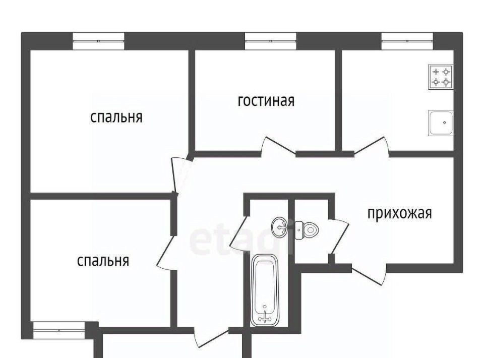 квартира г Красноярск р-н Советский Взлётка ул Батурина 30к/3 жилой район «Слобода Весны» фото 36