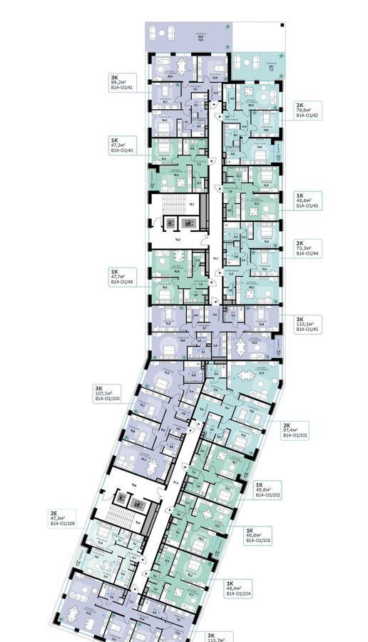 квартира г Москва метро Павшино жилой квартал «СберСити» корп. В 14, д. 3 фото 2