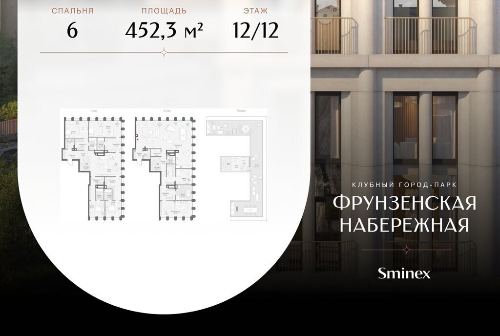 квартира г Москва метро Фрунзенская ЦАО Хамовники клубный город-парк Фрунзенская набережная 465-й квартал, жилой комплекс Фрунзенская Набережная фото 1