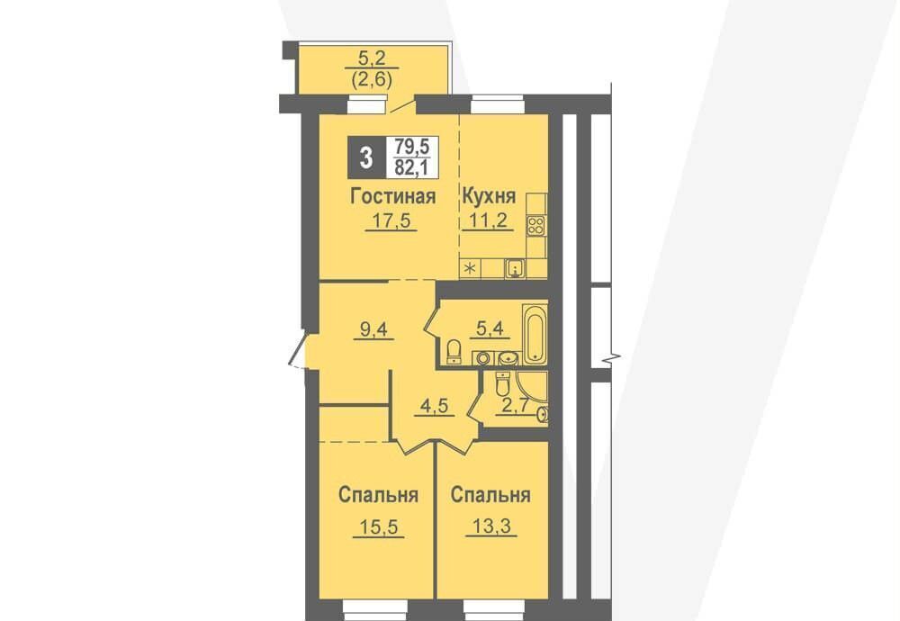 квартира рп Кольцово ул Преображенская 21 Мкр. «Никольский» з/у 1 фото 1