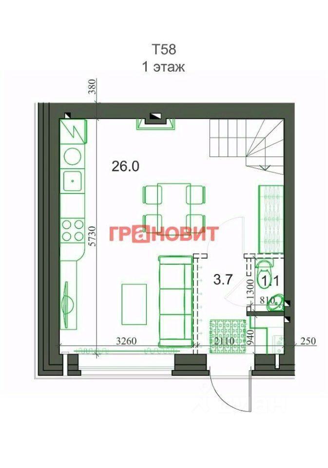 квартира р-н Новосибирский с Новолуговое 3-й квартал Новолуговской сельсовет фото 2