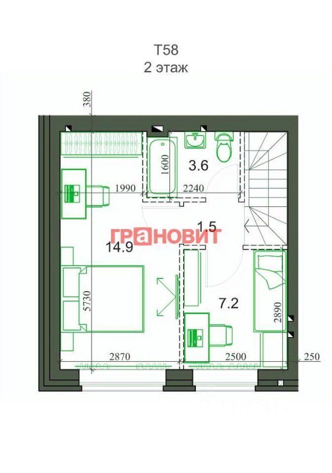 квартира р-н Новосибирский с Новолуговое 3-й квартал Новолуговской сельсовет фото 11