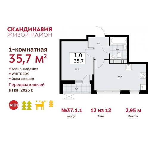 жилой район «Скандинавия» Сосенское, жилой комплекс Скандинавия, 37. 1.1, Бутово фото