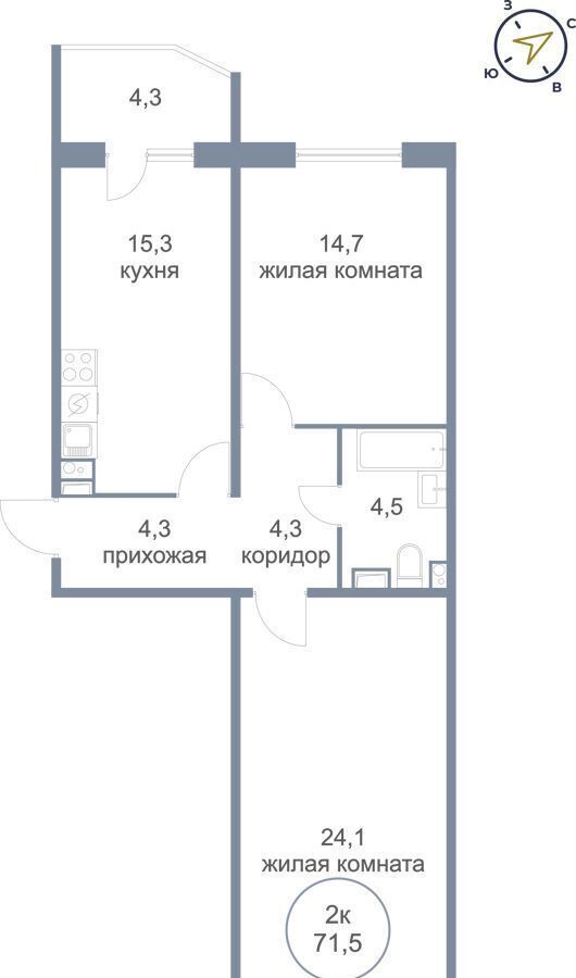 квартира г Сургут р-н Восточный тракт Югорский 54/1 жилой дом по Югорскому тракту фото 1