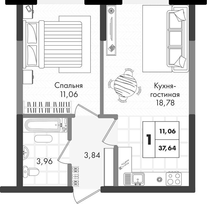 квартира г Краснодар р-н Прикубанский ул им. генерала Брусилова 1/3 5 лит фото 1