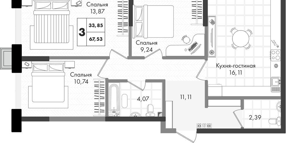 квартира г Краснодар р-н Прикубанский ул им. генерала Брусилова 1/3 5 лит фото 1