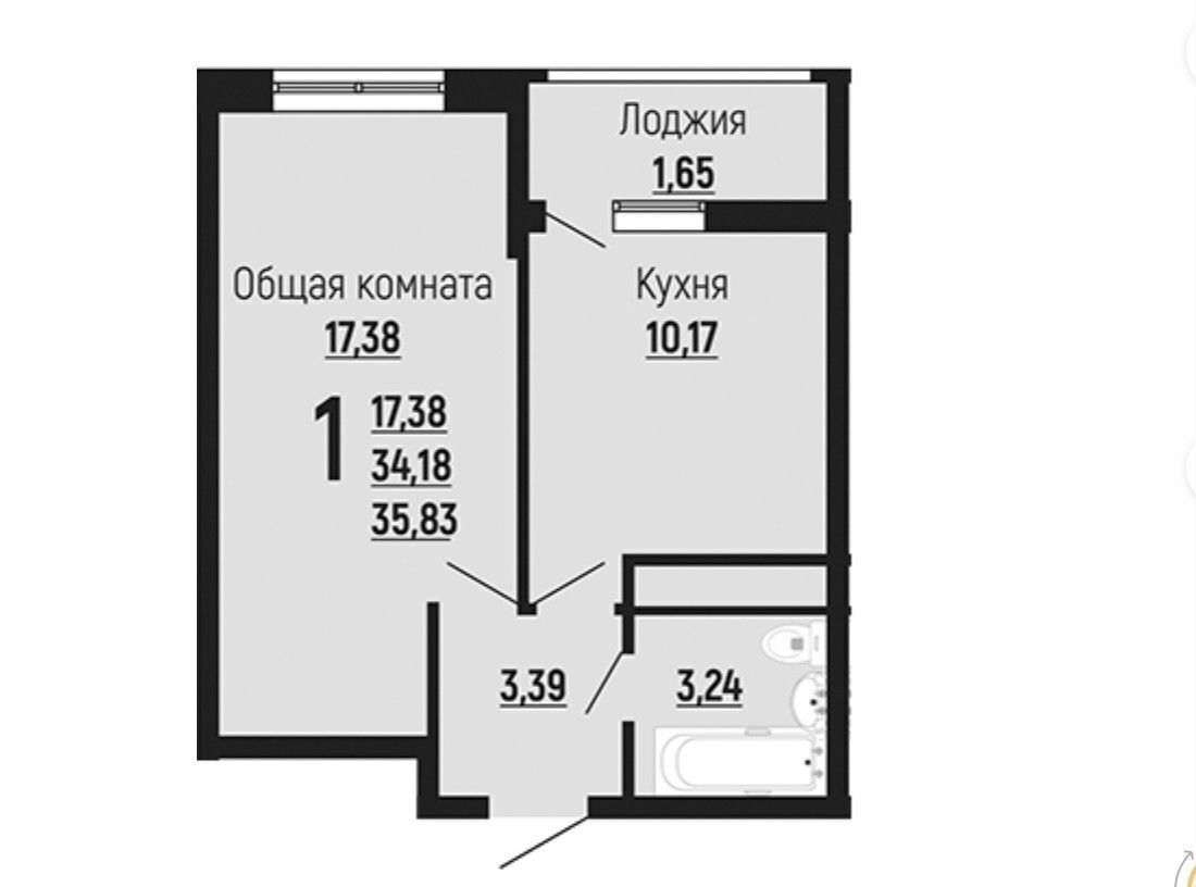 квартира г Краснодар р-н Прикубанский ул Заполярная 39 ЖК «Славянка» корп. 6 фото 4