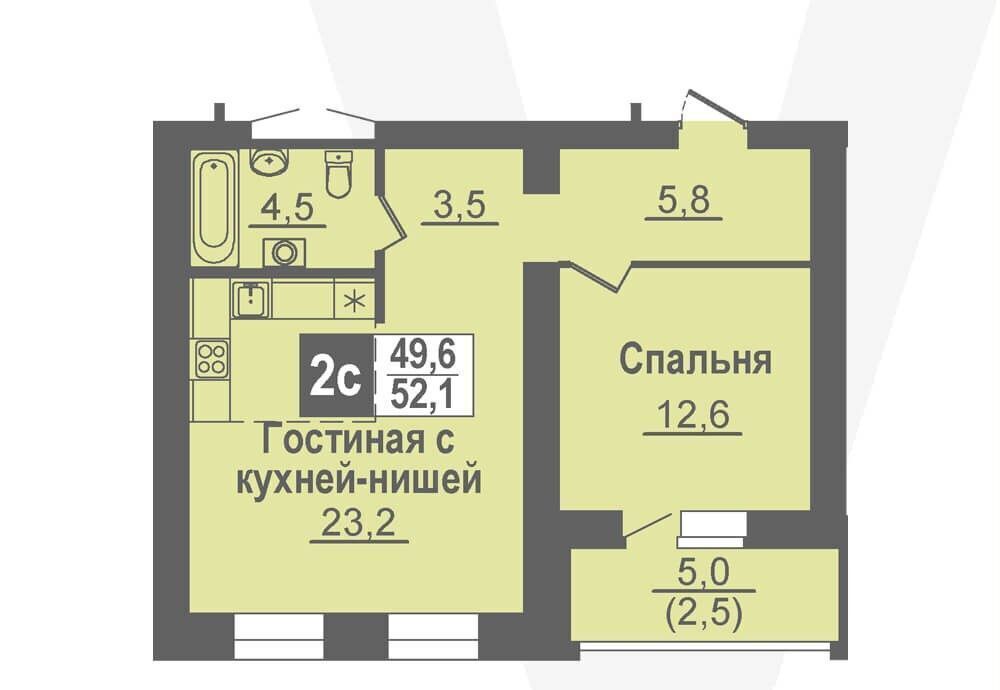 квартира рп Кольцово ул Преображенская 21 Мкр. «Никольский» з/у 1 фото 1