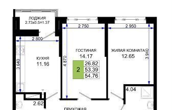 квартира г Ростов-на-Дону р-н Октябрьский Нефтекачка ЖК «Октябрь Парк» квартал фото 2