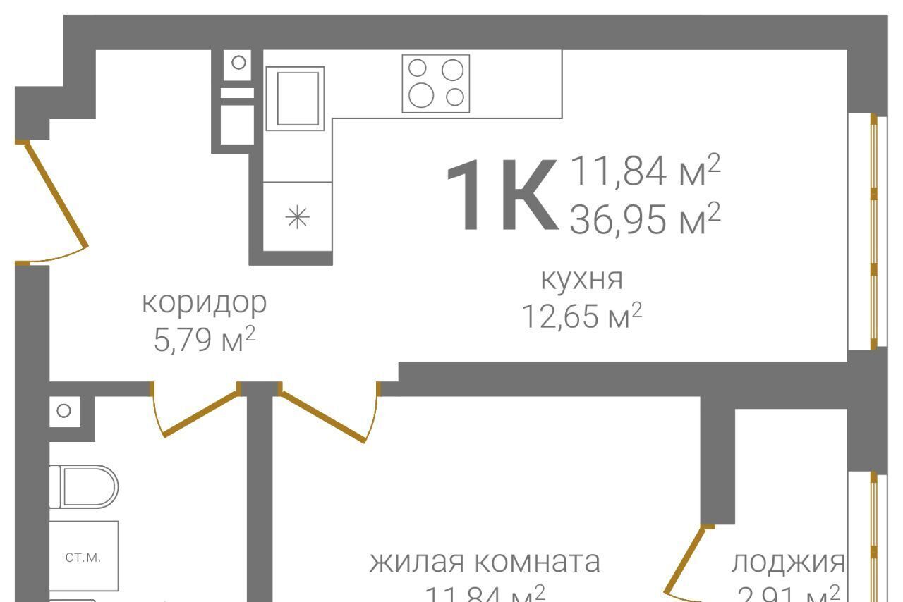 квартира г Нижний Новгород р-н Нижегородский KM Печерский жилой комплекс фото 1