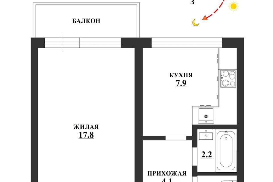 квартира г Санкт-Петербург пр-кт Культуры 26/1 Выборгский фото 2