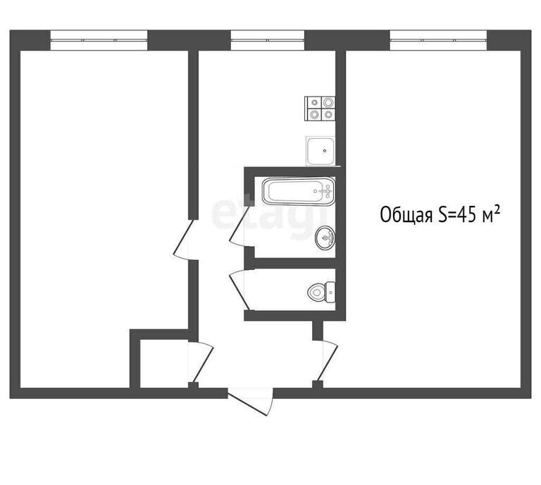 квартира р-н Искитимский с Морозово ул Тимуровская 1 фото 13