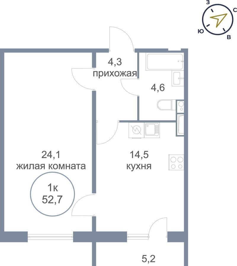 квартира г Сургут р-н Восточный тракт Югорский 54/1 жилой дом по Югорскому тракту фото 1