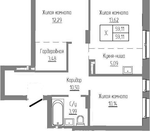 квартира р-н Новосибирский рп Краснообск ЖК «Базилик» Площадь Маркса фото 1