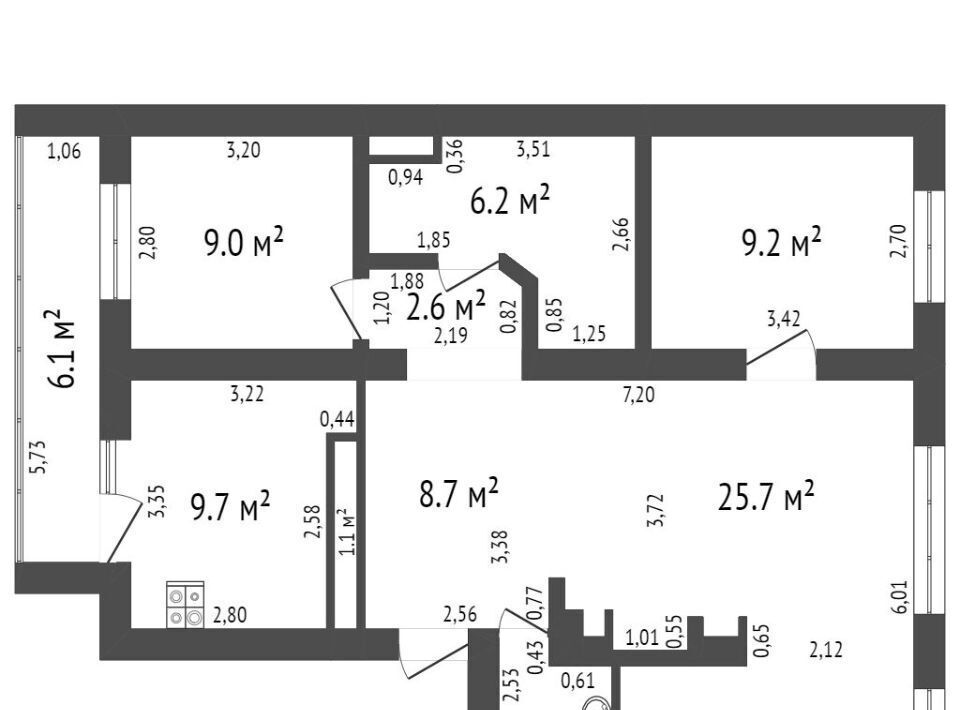 квартира г Тула р-н Советский ул 9 Мая 18к/2 фото 2